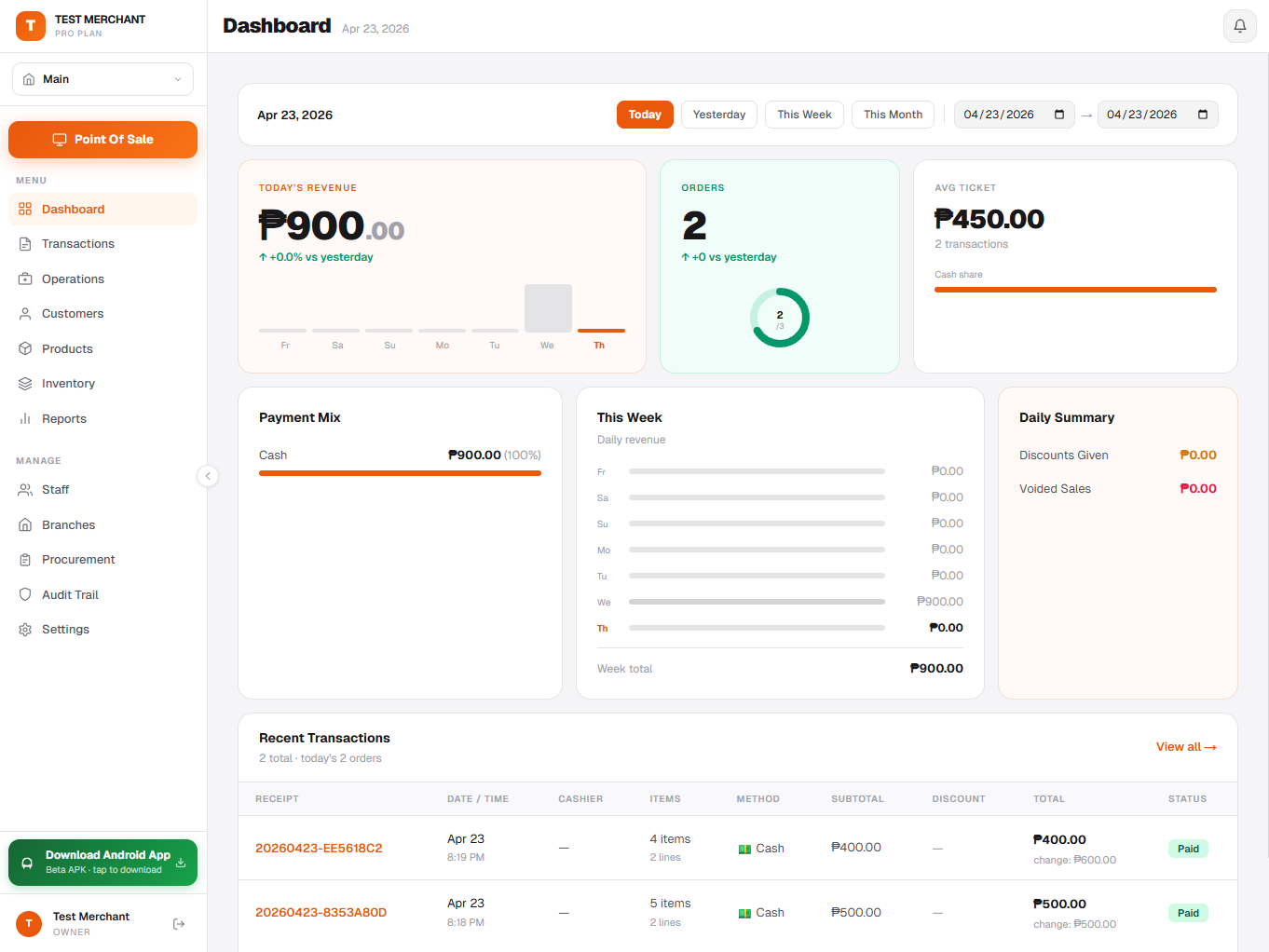 Dashboard